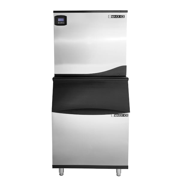 Maxx Ice Intelligent Series Modular Ice Machine, 30 in.W, 373 lbs, Full Dice Ice Cubes, 30 in.W, Stainless Steel MIM370N-B470 - main